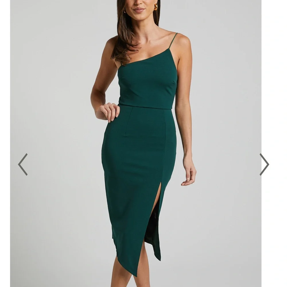 Showpo life-changing, midi, dress, thigh, split body con. - Picture 4 of 5